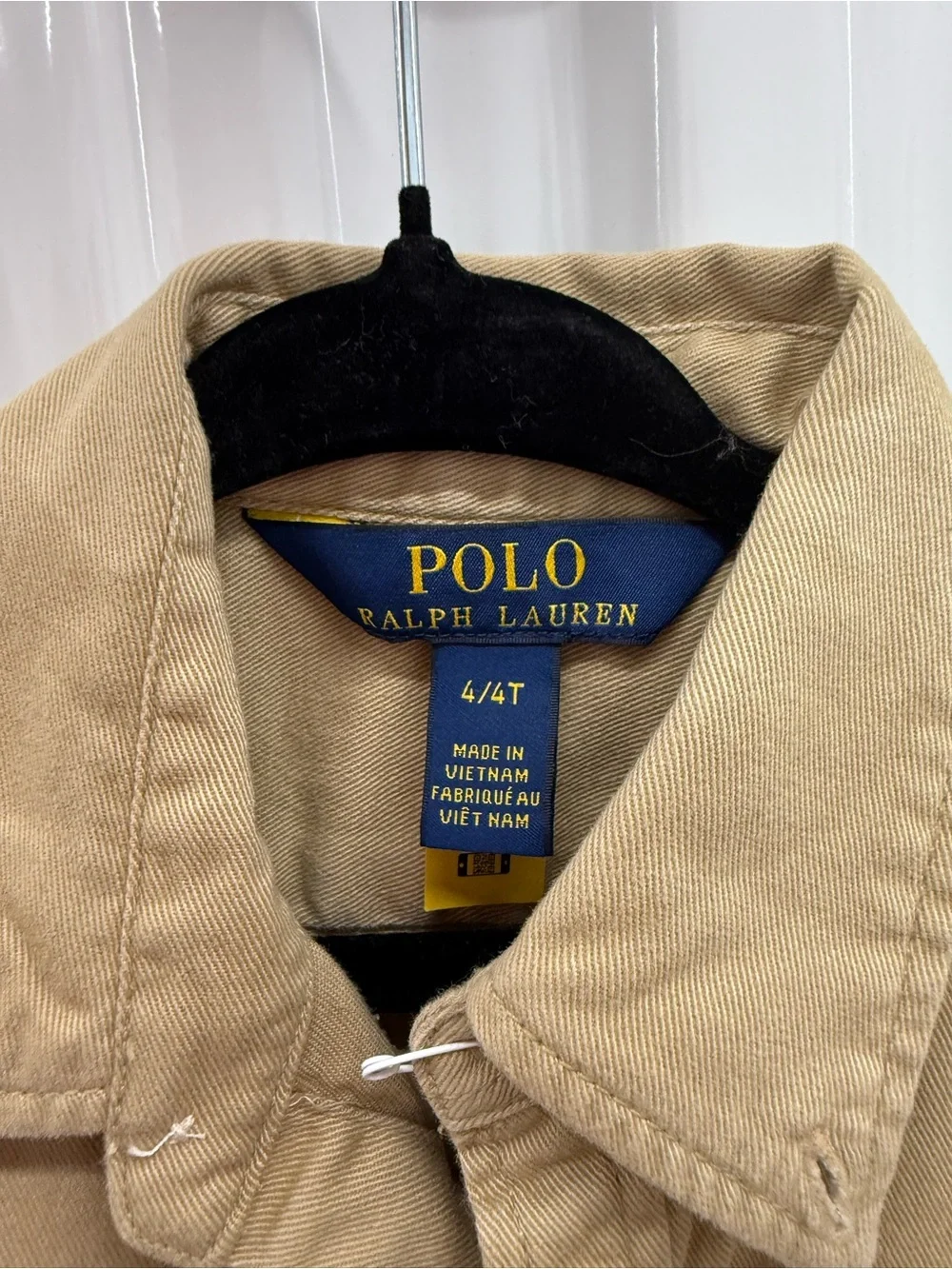Polo Ralph Lauren Beige Button-Front Shirt Dress 4/4t